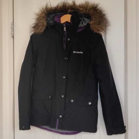 Columbia Black Faux Fur Jacket - Picture 1 of 6